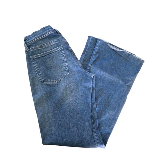 Lucky Brand Jeans Womens Size 27 Blue Bootcut Medium Wash Raw Hem Mid Rise Flare - Picture 4 of 5